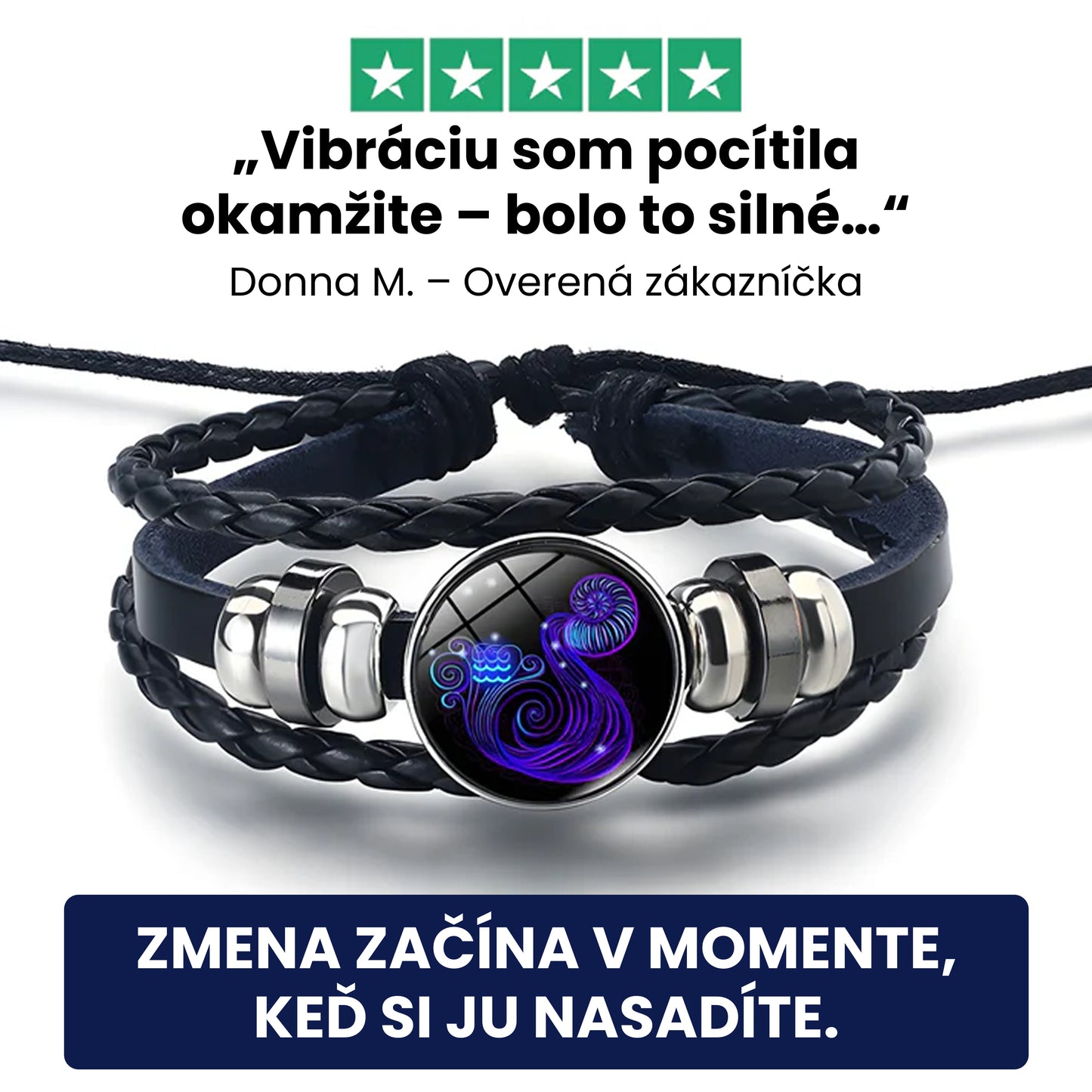 Náramok s duchom Vodnára